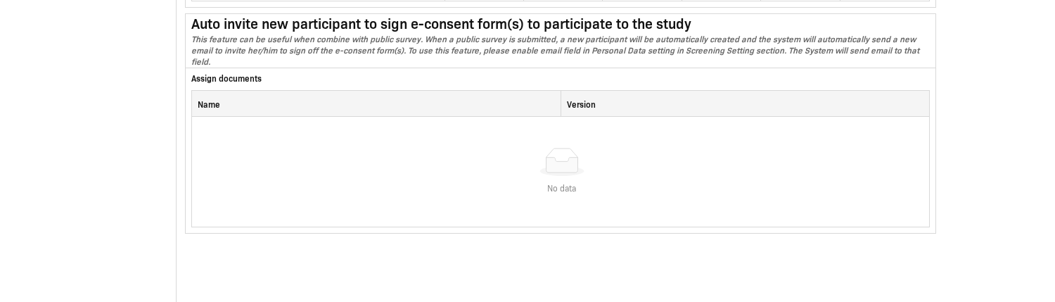 Auto invite and Assign documents area