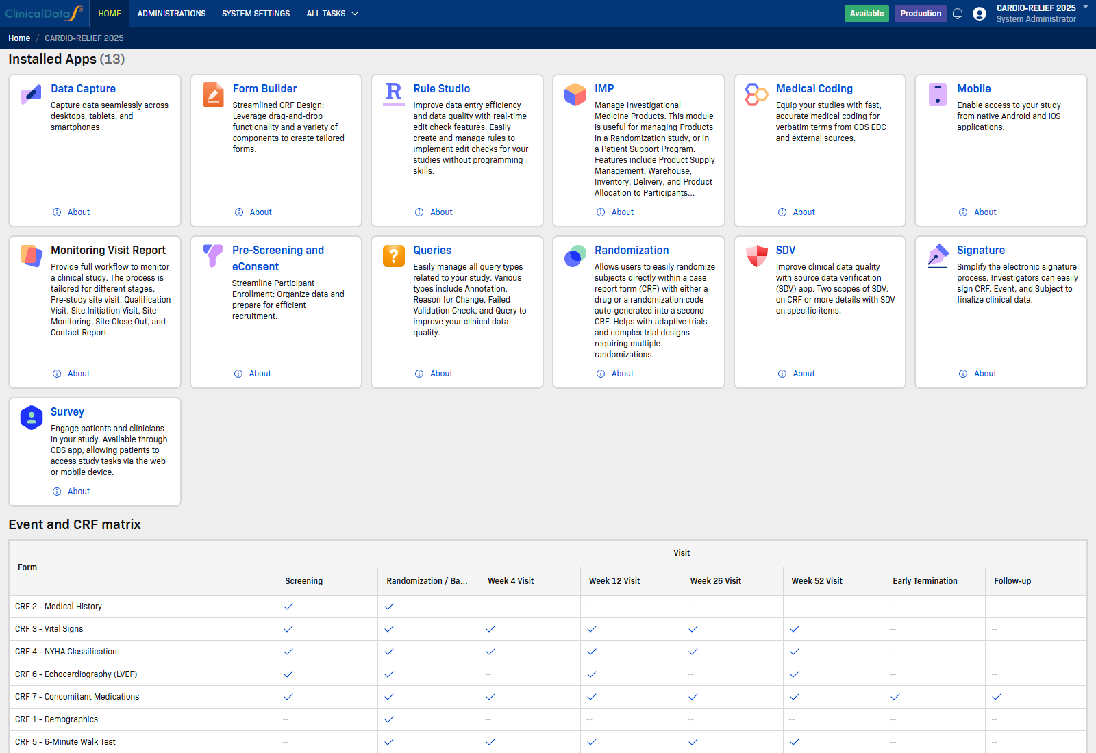Example app card in Installed Apps — Randomization