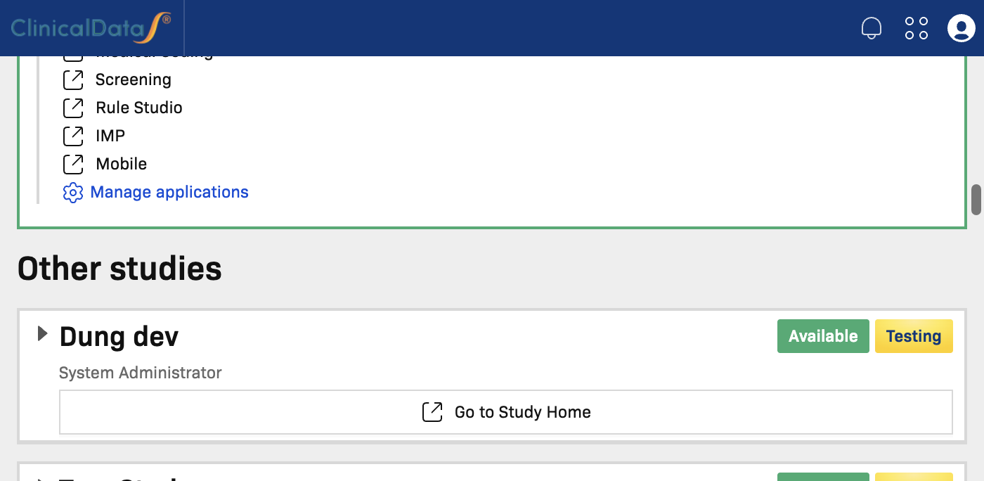 Other Studies section