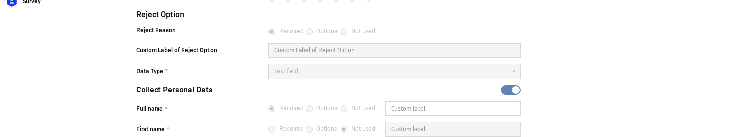 Reject Option section