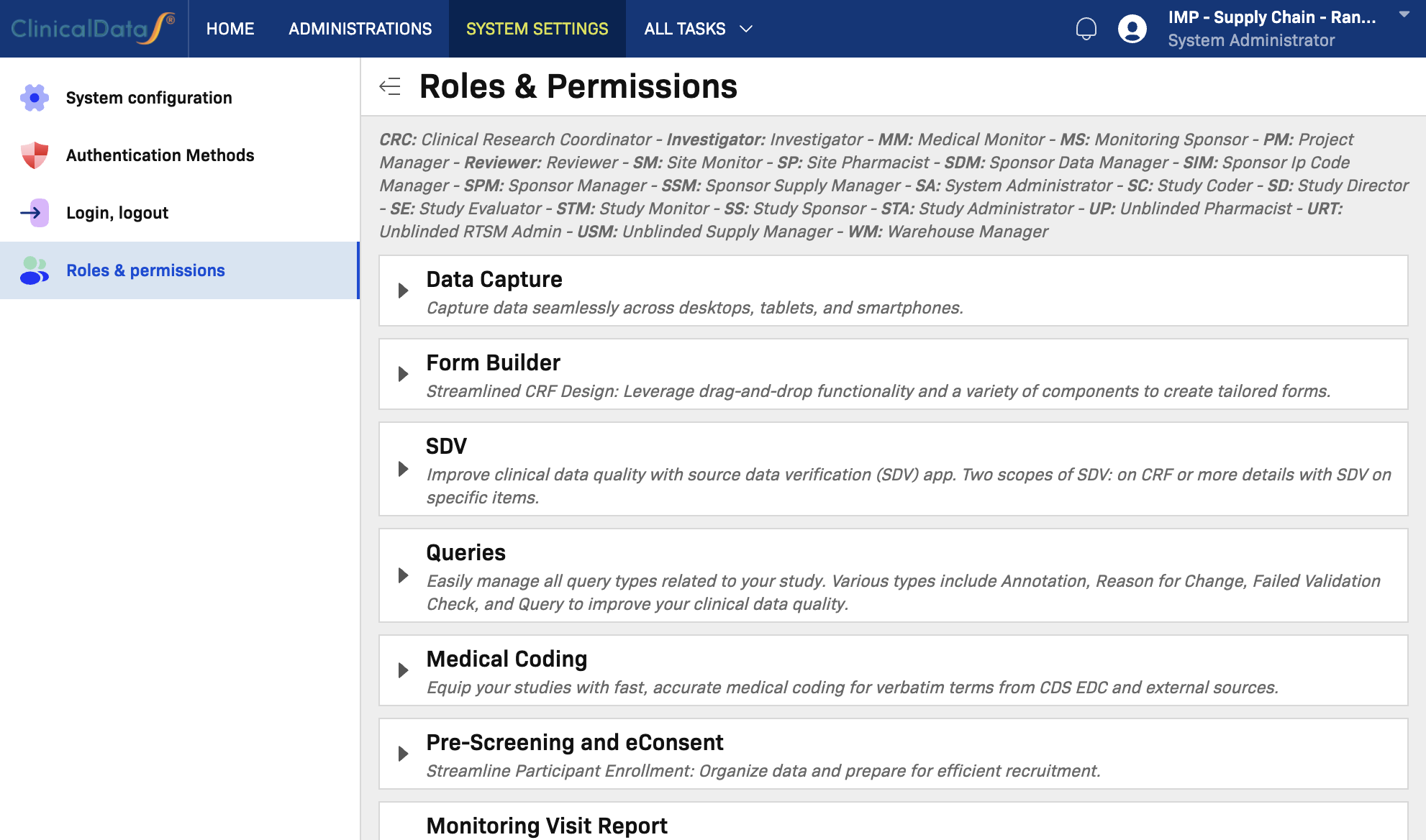 System-level Roles & permissions